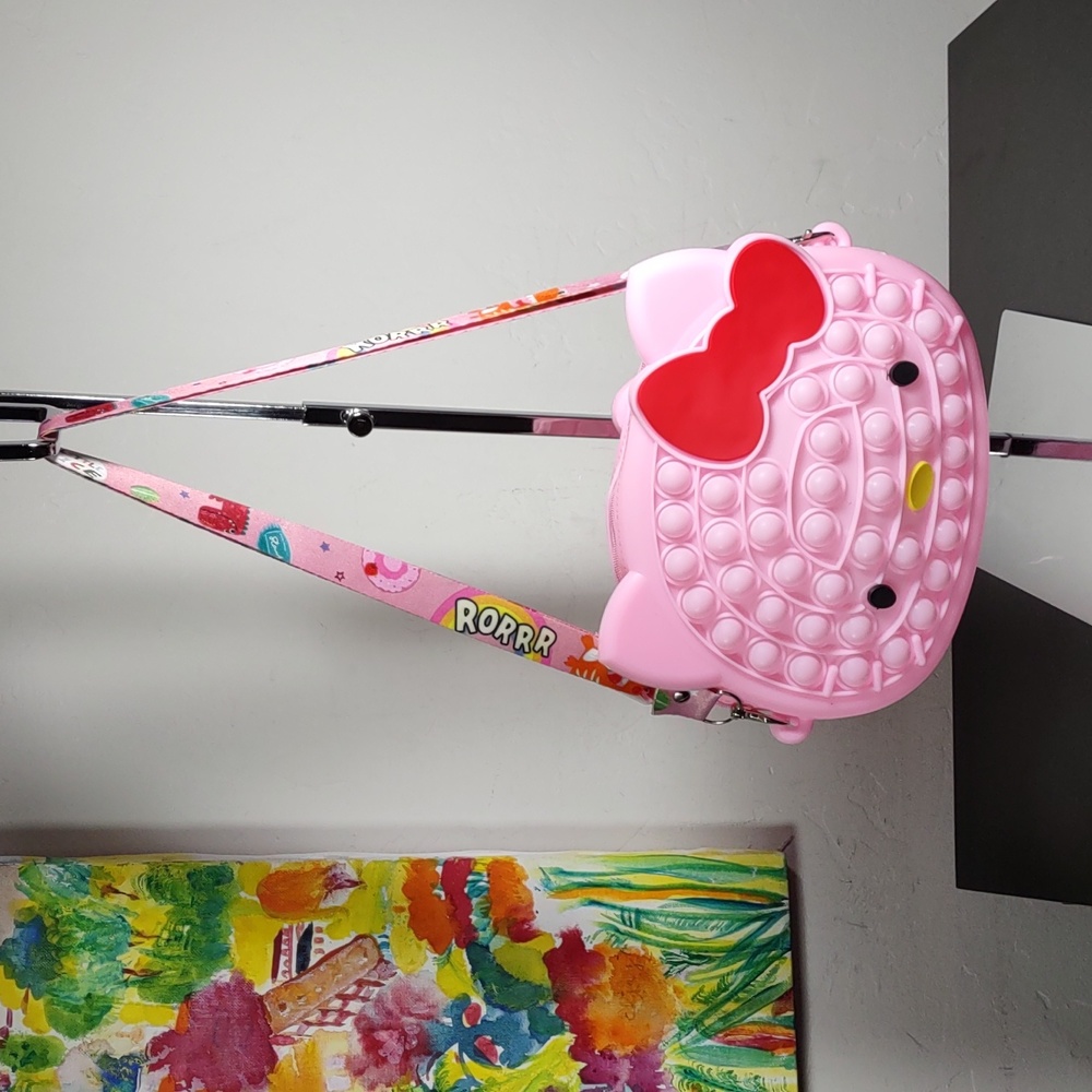 Hello Kitty Pink Silicone  Rubber" Pop-It" Purse